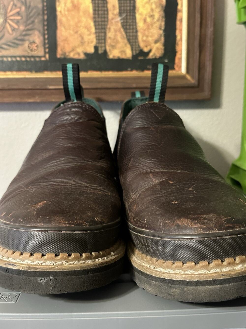 Georgia Boot Georgia Giant Romeo Work Boots Mens Size 11 W Brown Leather Slip On